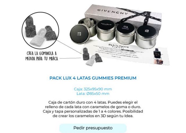 Pack lux 4 latas gummies premium